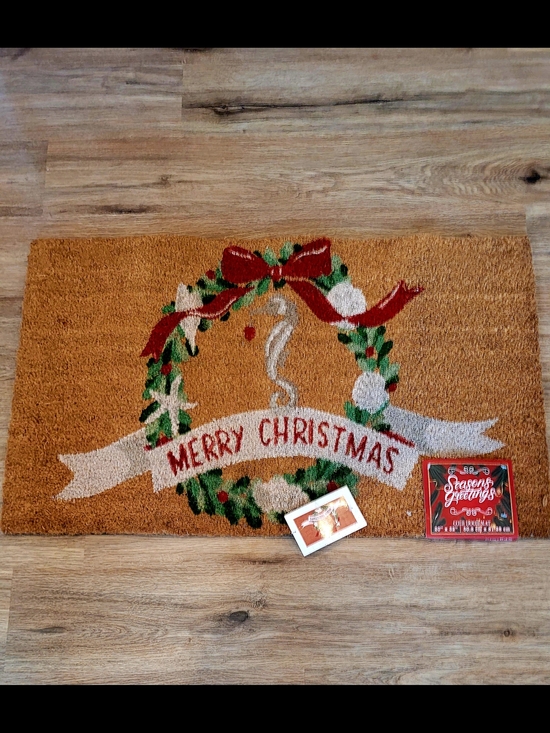 seasons greetings Other - Merry Christmas Wreath Coir Doormat